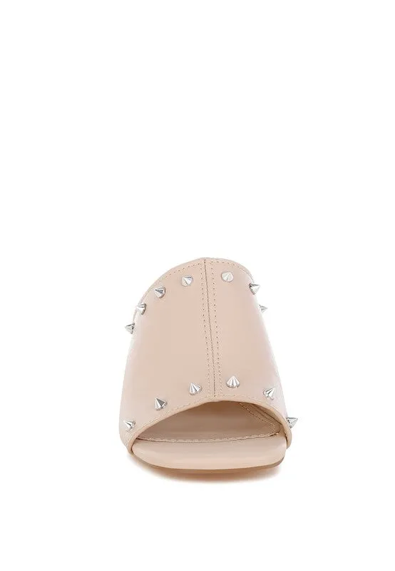 Stud Embellished Mules