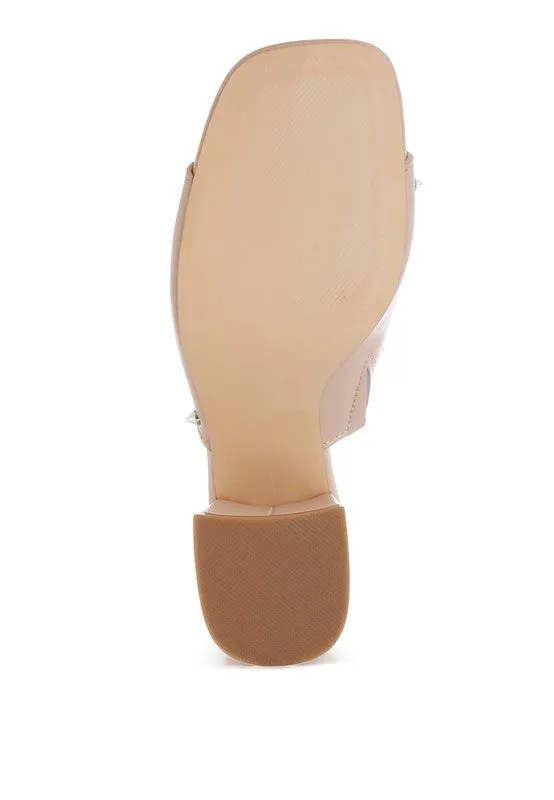 Stud Embellished Mules