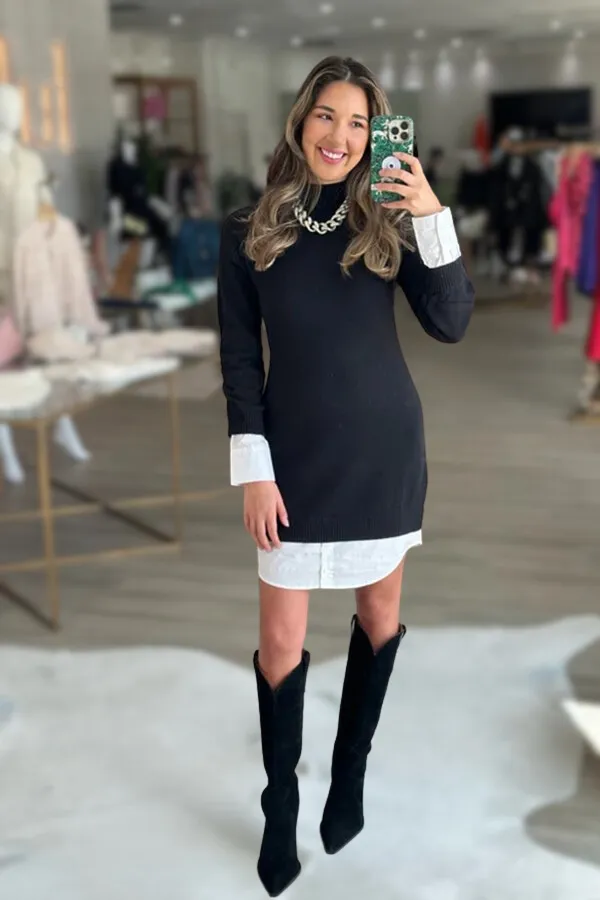 Sutton Sweater Shirting Dress