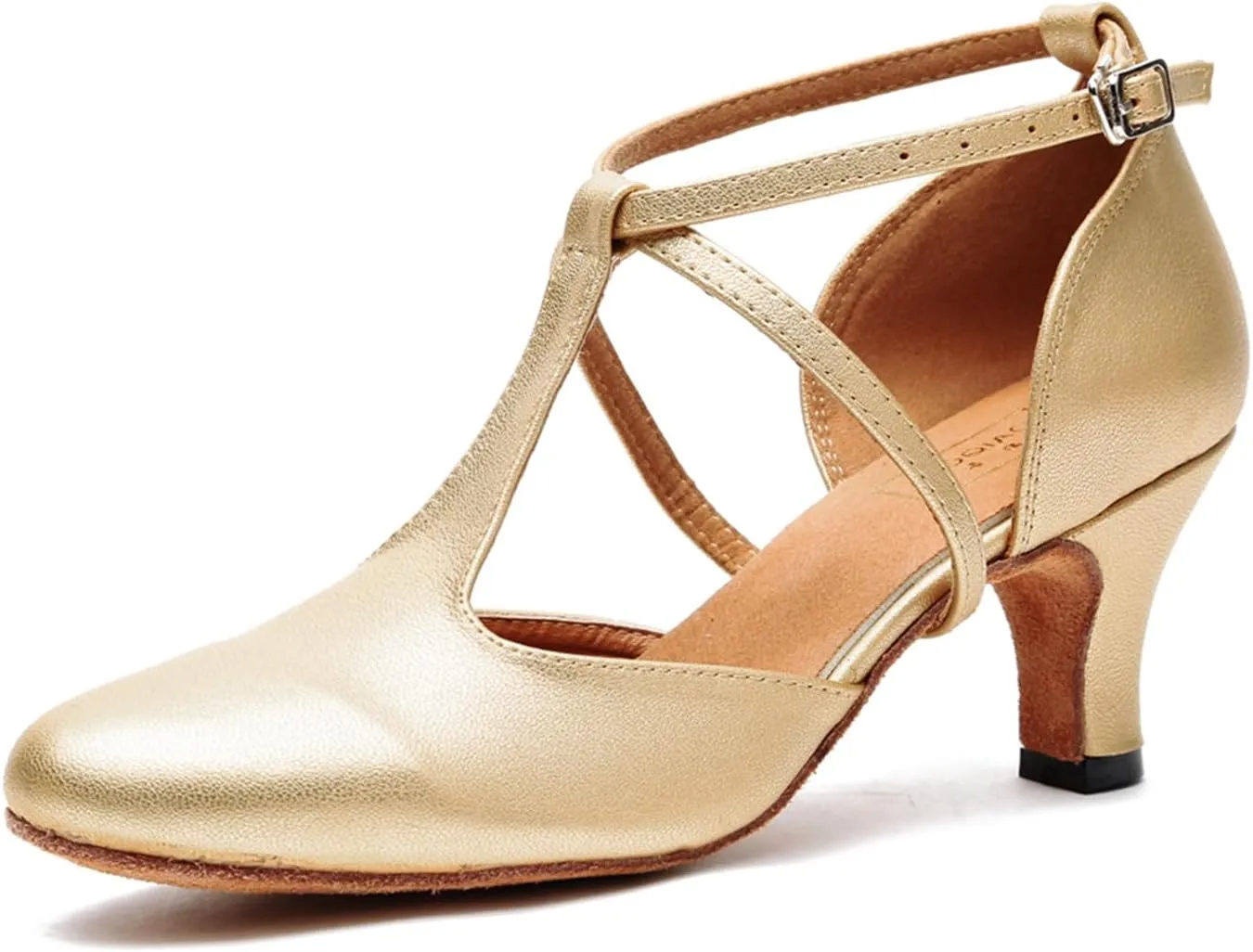 T-Strap Ballroom Dance Shoes for Women's Salsa Latin Tango Wedding Party