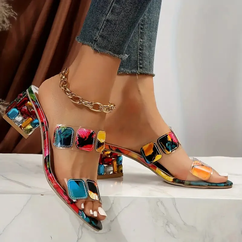 Taylor  - Colorful Sandals with Double Strap