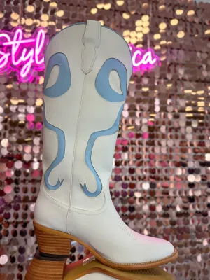 The Baby Blue Bow Boot