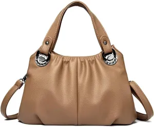 Top Handle Satchel Handbag for Women PU Leather Crossbody Bag Designer Tote Handbag Roomy Work Bag Shoulder Purse