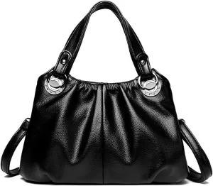Top Handle Satchel Handbag for Women PU Leather Crossbody Bag Designer Tote Handbag Roomy Work Bag Shoulder Purse