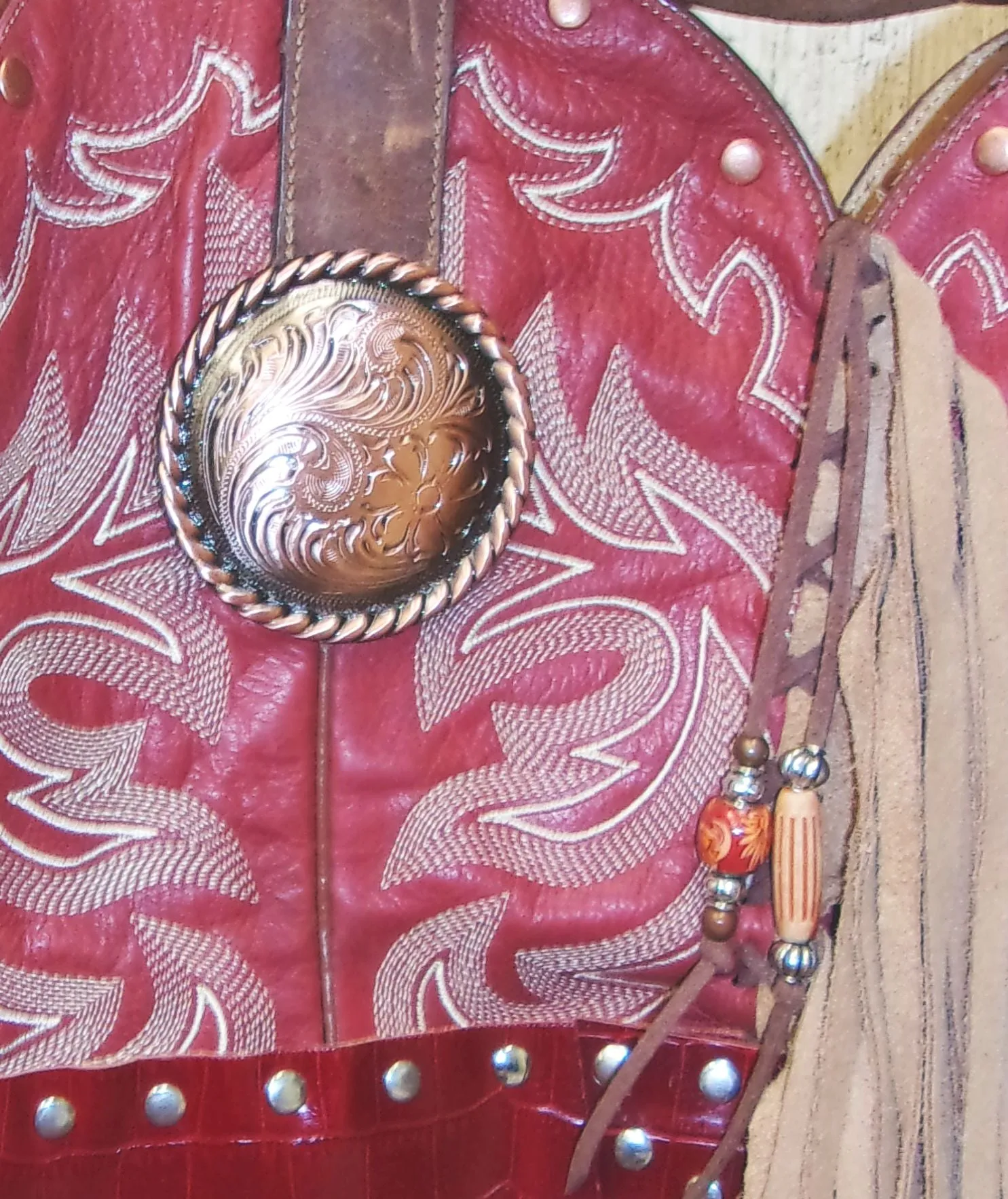 Top Shelf Cowboy Boot Purse with Fringe TS311