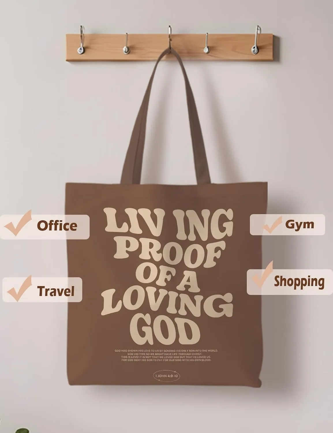 Tote Bag - Christian Gifts for Women, Canvas Bags with Bible Verse Designs
