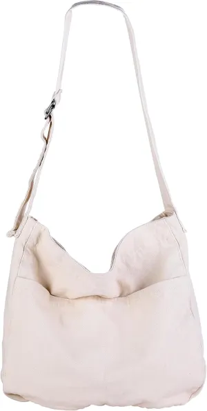 Tote Bag for Women Canvas Crossbody Shoulder Handbag with Multiple Pockets Casual Purse Messenger Bags Travel Work