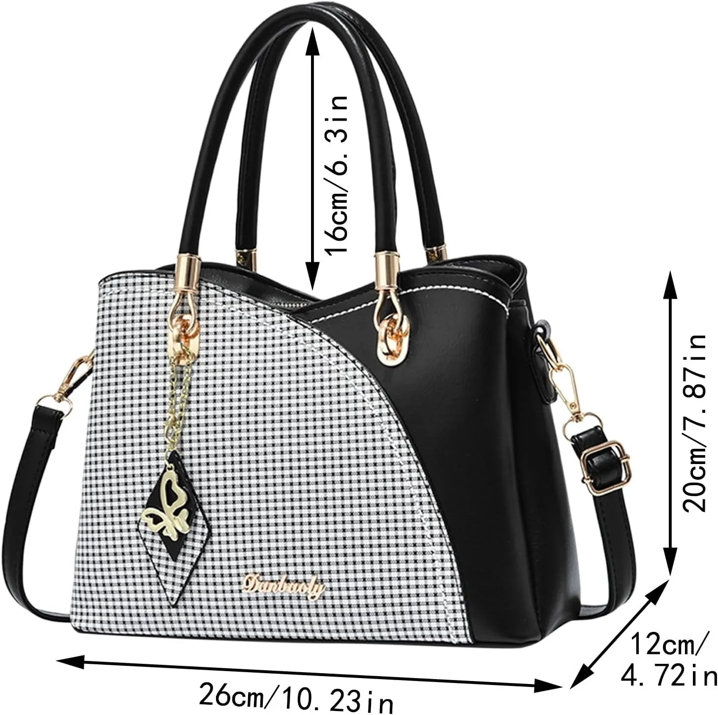 Tote Bag For Women Color Block Women Hobo Handbags Large Capacity Plaid Middle Shoulder Messenger Bag For Daily Work H