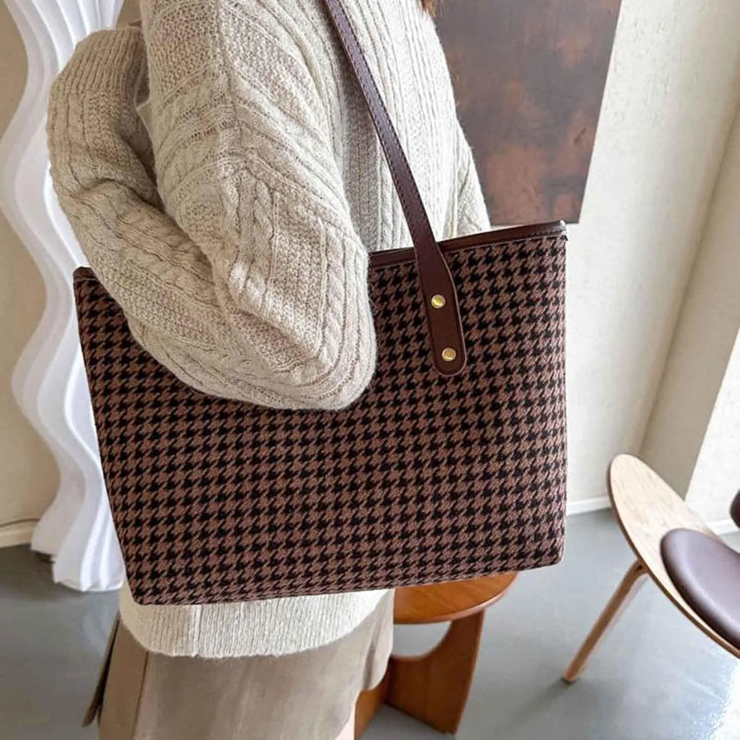 Tote Bag For Women Retro Hobo Handbags Woman Large Designer Ladies Bag Pocket Purse Leather For Daily Shopping Travel H