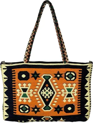 Tote Bag for Women Woven Shoulder Bag Gym Travel Weekender Cute Tote with Compartments Fits 17-Inch Laptop
