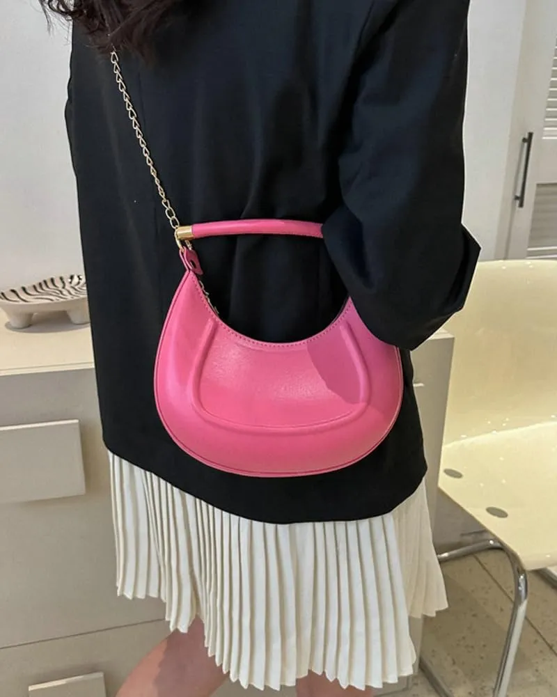 Tote Bags for Women PU Leather Crossbody Bags Y2K Hobo Handbag Crescent Shoulder Purse