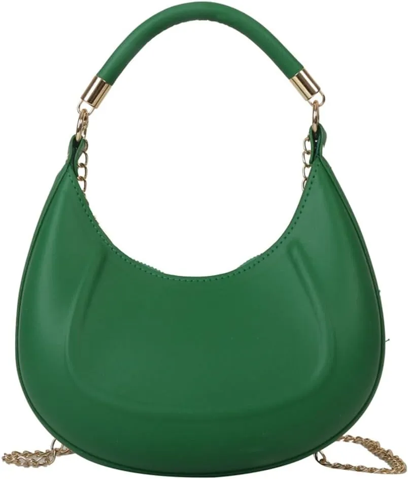 Tote Bags for Women PU Leather Crossbody Bags Y2K Hobo Handbag Crescent Shoulder Purse