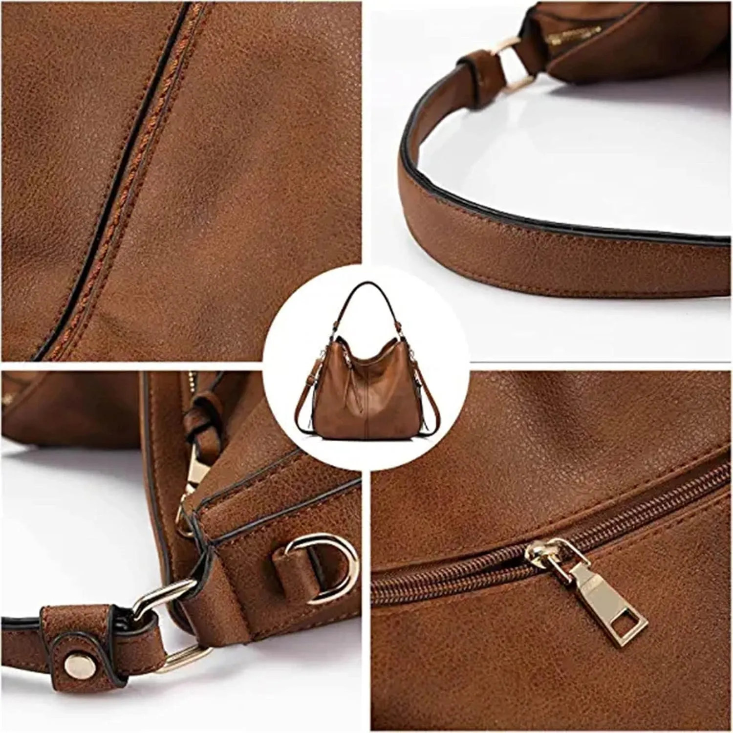Totes For Storage Hobo Handbags Large Designer Ladies Bag Bucket Purse Faux Leather For Shopping Travel