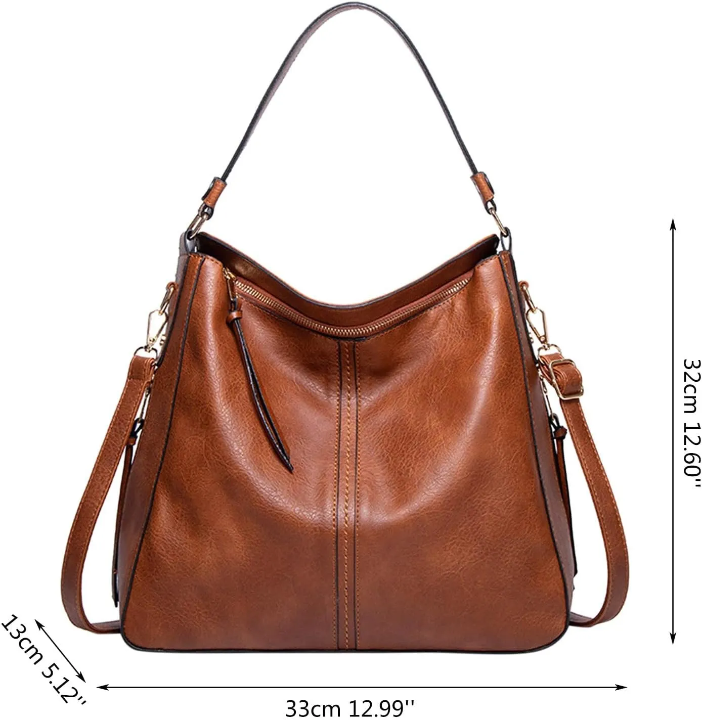 Totes For Storage Hobo Handbags Large Designer Ladies Bag Bucket Purse Faux Leather For Shopping Travel