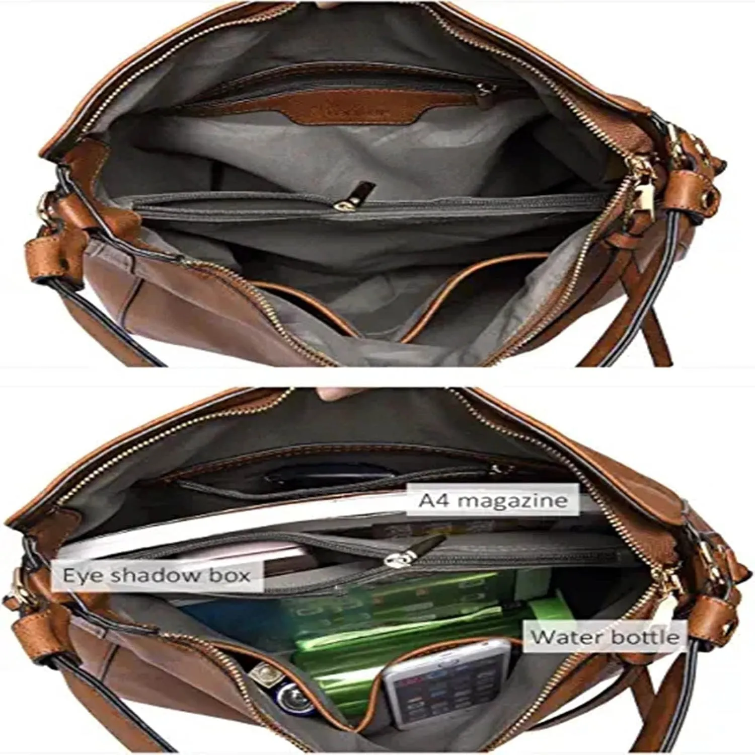 Totes For Storage Hobo Handbags Large Designer Ladies Bag Bucket Purse Faux Leather For Shopping Travel