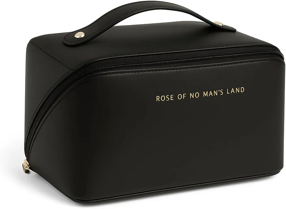 Travel Makeup Bag for Women, Waterproof Cosmetic Organizer (black)