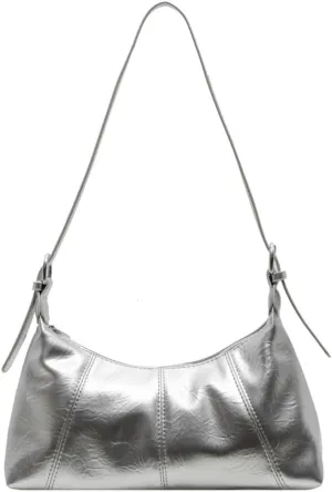 Trendy Dumpling Shoulder Bags for Women Small Vegan Leather Crossbody Totes Purse Soft Handbag Ladies Satchels