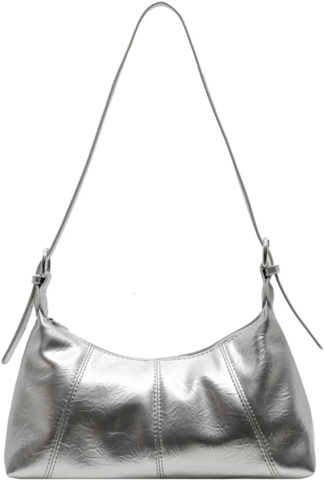 Trendy Dumpling Shoulder Bags for Women Small Vegan Leather Crossbody Totes Purse Soft Handbag Ladies Satchels