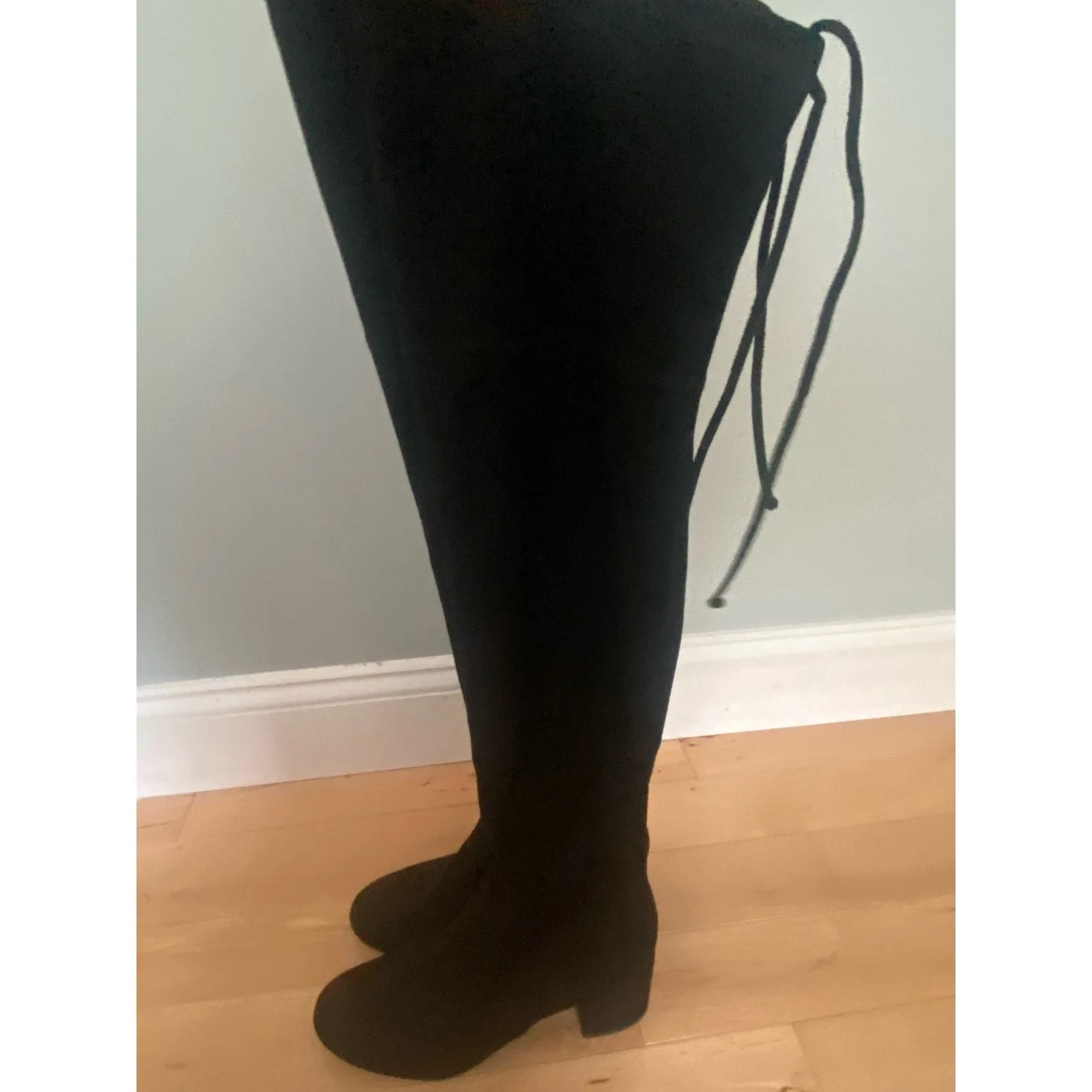 Unisa Over-the-knee Faux Suede Black Boots Size 9