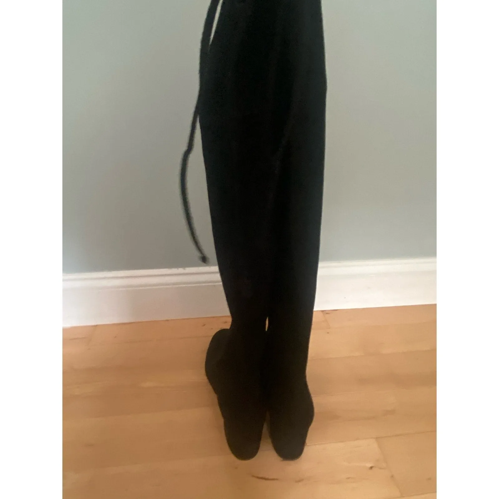 Unisa Over-the-knee Faux Suede Black Boots Size 9