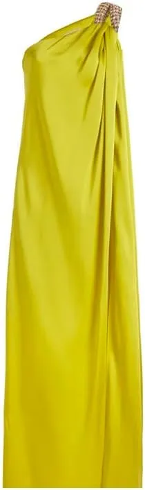 UOOZEE Women's Ruched One Shoulder Slit Maxi Dresses Formal Wedding Guest Cocktail Summer Sleeveless Dress