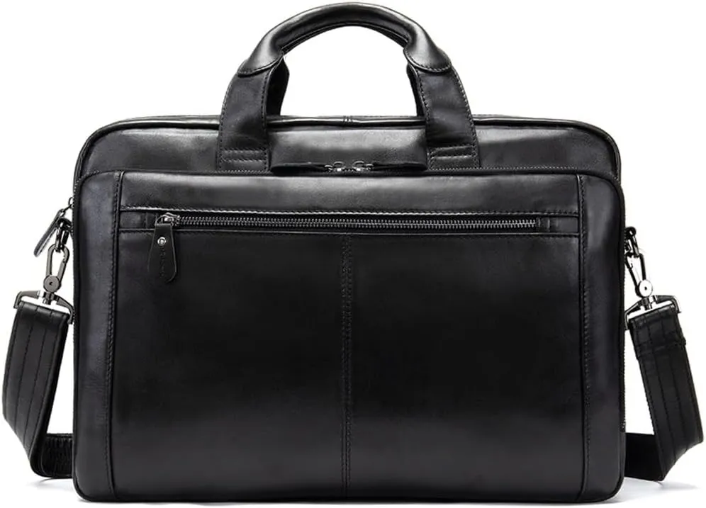 Vintage Leather Bag Business Handbag Men's shoulder Briefcase Computer Bag