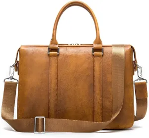 Vintage Men's Briefcase Business Computer Handbag Handmade Business Bag