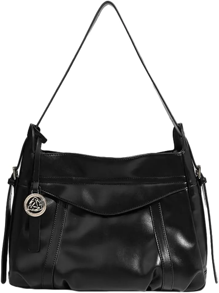Vintage Shoulder Bags for Women PU Leather Tote Crossbody Purse Soft Handbags Large Capacity Satchels