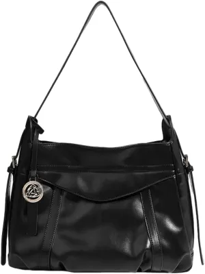 Vintage Shoulder Bags for Women PU Leather Tote Crossbody Purse Soft Handbags Large Capacity Satchels
