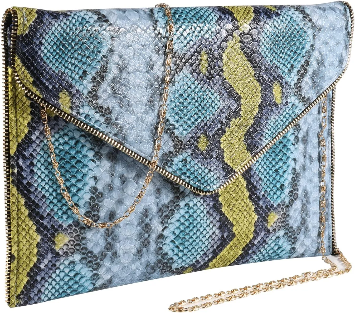 WGS Stylish Women's Clutches with Chain Strap Case Evening Bag for Cards, Money, Phone, Make-up Kits, Wallet