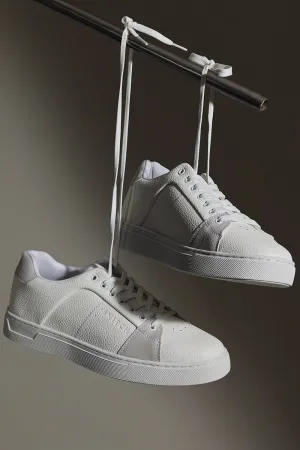 White Textured Sneakers