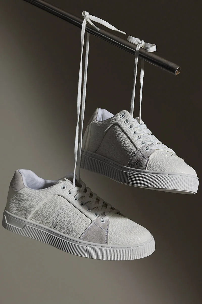 White Textured Sneakers
