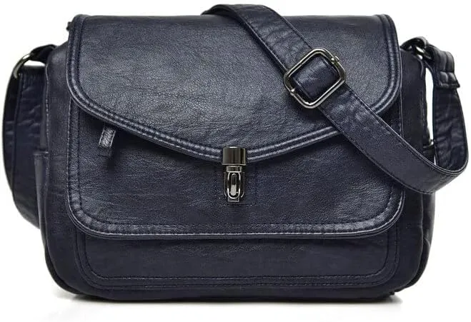 Women Handbags Shoulder Bags, Satchel Tote Bag, Fashion Vintage Shoulder Bags For Women Soft Pu Leather Crossbody Flap Bag Female Messenger Bag Handbag Clutch Purse