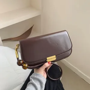 Women Handbags Shoulder Bags, Satchel Tote Bag, PU Leather Fashion Handbags Women Designer Messenger Female Soft Leather Armpit Bag Ladies Party Small Shoulder Bags (Color : Coffee)
