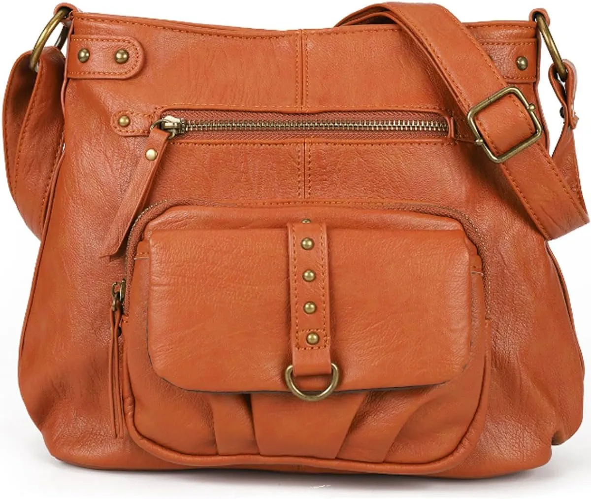 Women Shoulder Handbag Roomy Multiple Pockets Bag Ladies Crossbody Purse Fashion PU Leather Tote Satchel