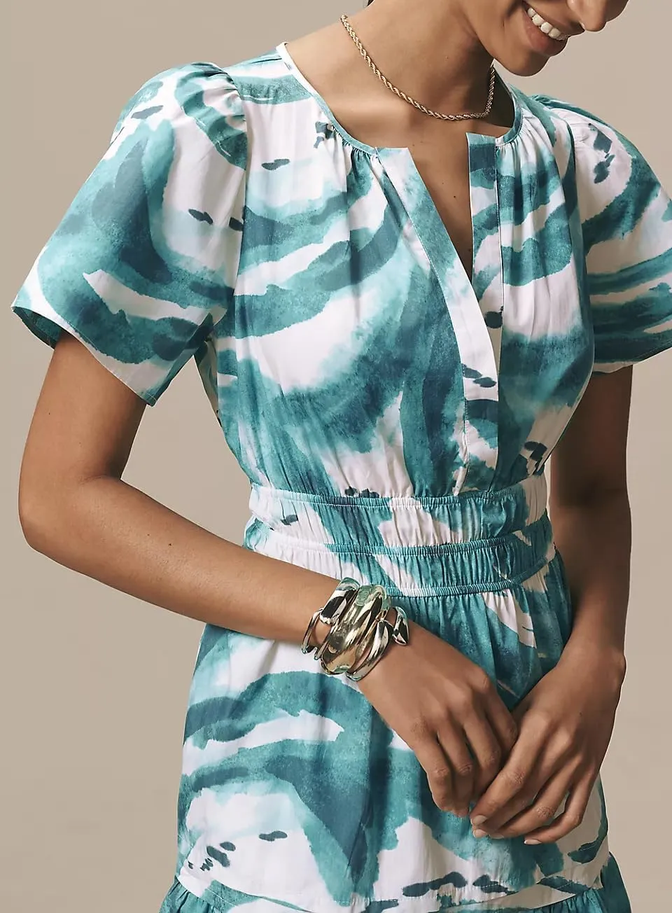 Women Somerset Mini Dress 2025 Summer Casual Floral Print V Neck Short Sleeve Tiered Boho Vacation Beach Dresses