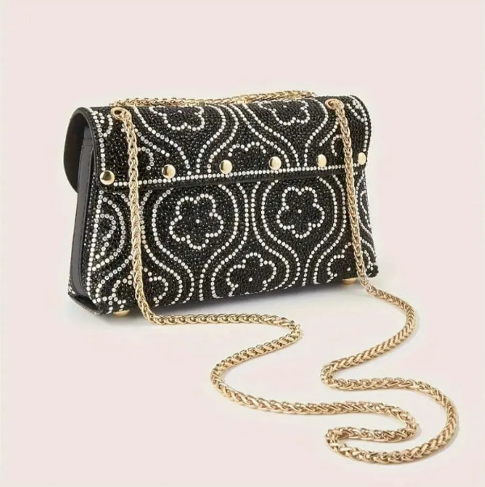 Women's Evening Clutch Purses Trendy flowers Rhinestone Bag Luxury Handbags for Weddings Formal Prom Party 2025