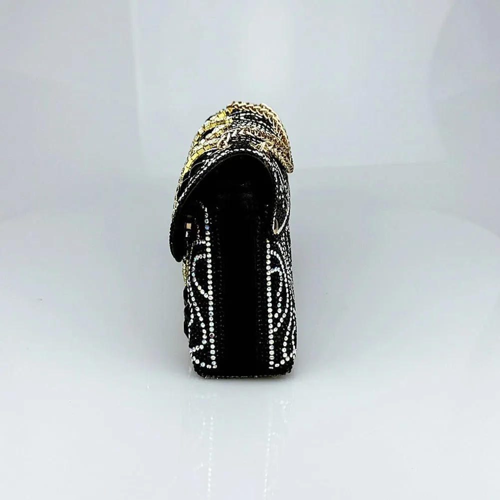 Women's Evening Clutch Purses Trendy flowers Rhinestone Bag Luxury Handbags for Weddings Formal Prom Party 2025
