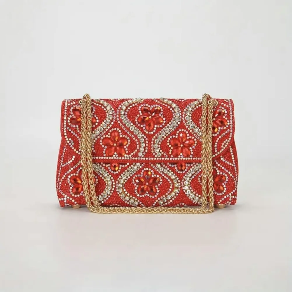 Women's Evening Clutch Purses Trendy flowers Rhinestone Bag Luxury Handbags for Weddings Formal Prom Party 2025