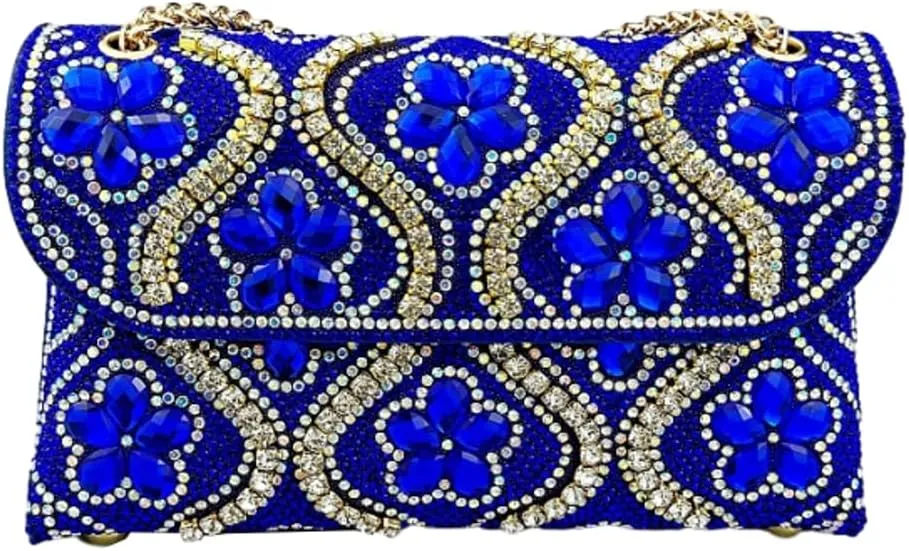 Women's Evening Clutch Purses Trendy flowers Rhinestone Bag Luxury Handbags for Weddings Formal Prom Party 2025