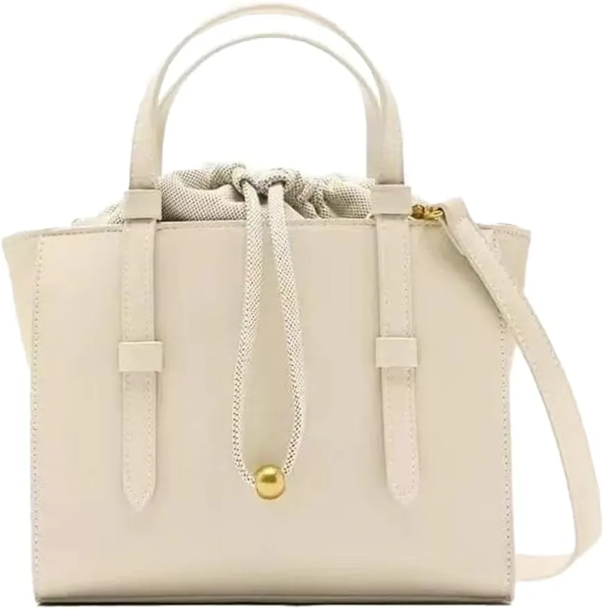 Women's Large Capacity Tote Bag Shoulder Bags Soft PU Leather Satchel Handbag Solid Leather Bags