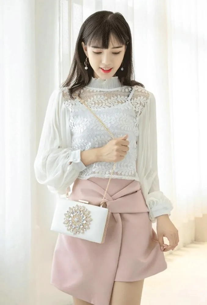Womens Rhinestone Evening Purses Clutch Formal Party Clutches Wedding Crossbody Bag with Chain Cocktail Handbag