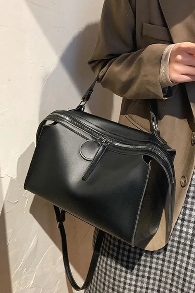 Women's Soft Crossbody Handbag Large Tote Bags Fashion PU Leather Satchel Purse Zipper Shoulder Bags
