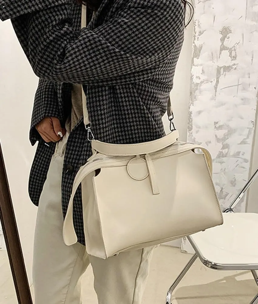 Women's Soft Crossbody Handbag Large Tote Bags Fashion PU Leather Satchel Purse Zipper Shoulder Bags