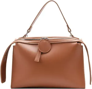 Women's Soft Crossbody Handbag Large Tote Bags Fashion PU Leather Satchel Purse Zipper Shoulder Bags
