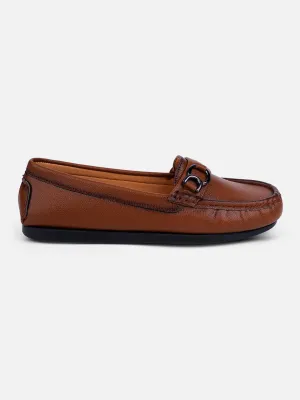 Women's Tan Soft & Flexy Loafers (IU2007)