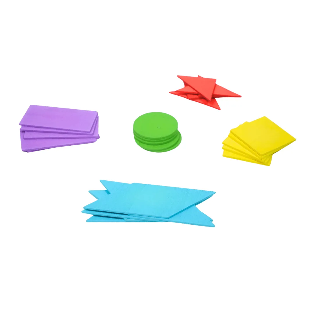 Wooden Shapes for Kids-1 Pack (Multi-colour), A-16