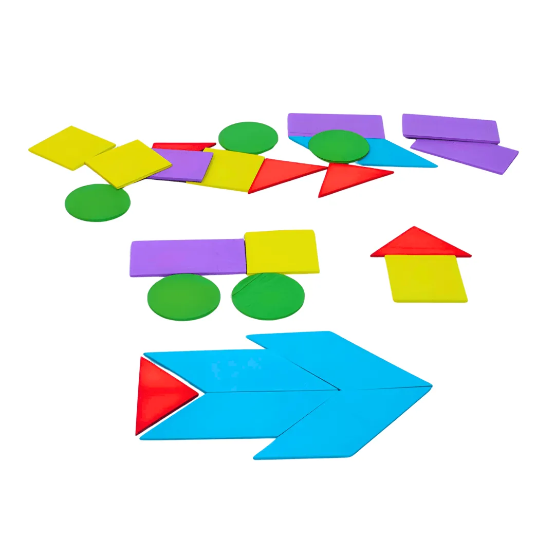 Wooden Shapes for Kids-1 Pack (Multi-colour), A-16