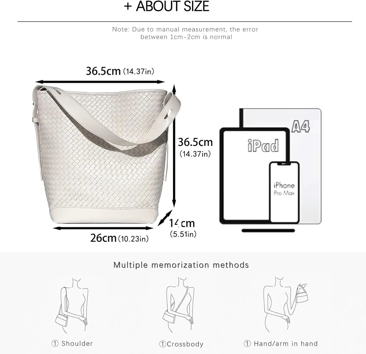 Woven Tote Bag For Women, Fashion Crossbody Shoulder Bag, Casual Top-handle Handbags, and Travel Purses Phone Bag