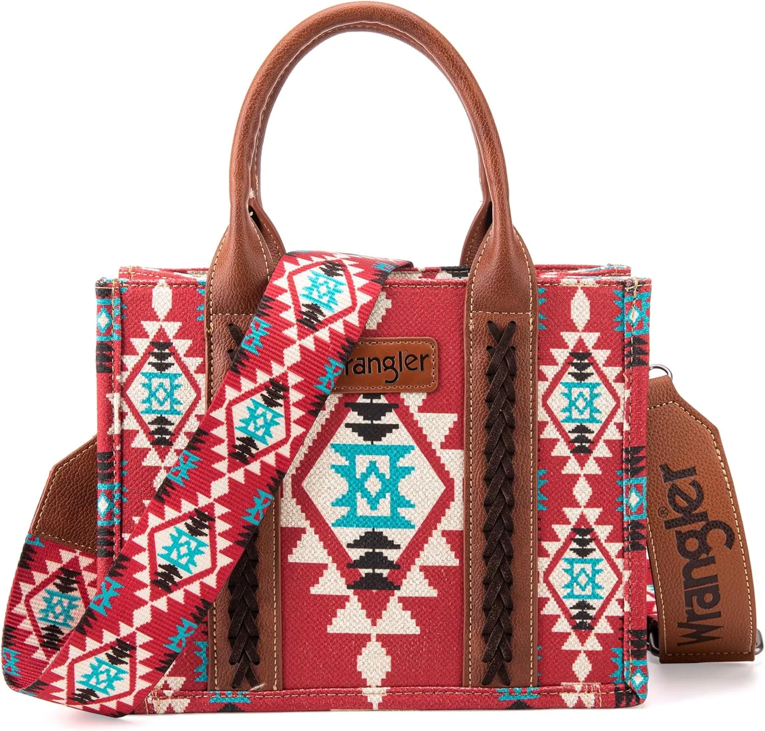 Wrangler Aztec Tote Bag for Women Boho Shoulder Purses and Handbags